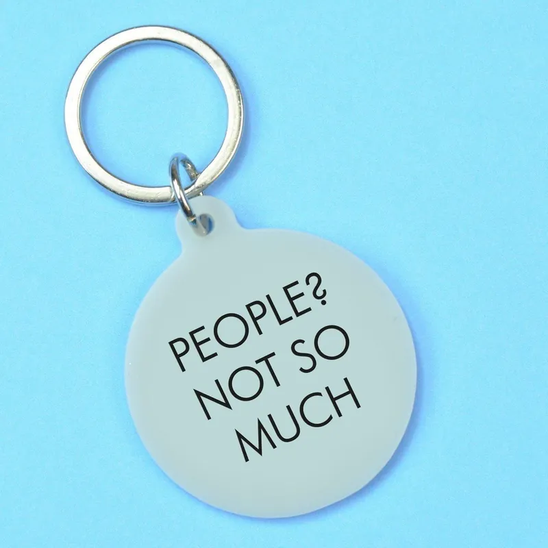 People? Not So Much Keyring - Flamingo Candles