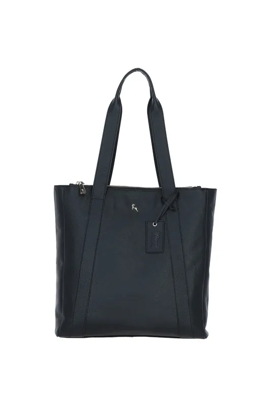 'Consistenza Intensa' Ashwood Modern Black Leather Shoulder Bag - Ashwood Leather