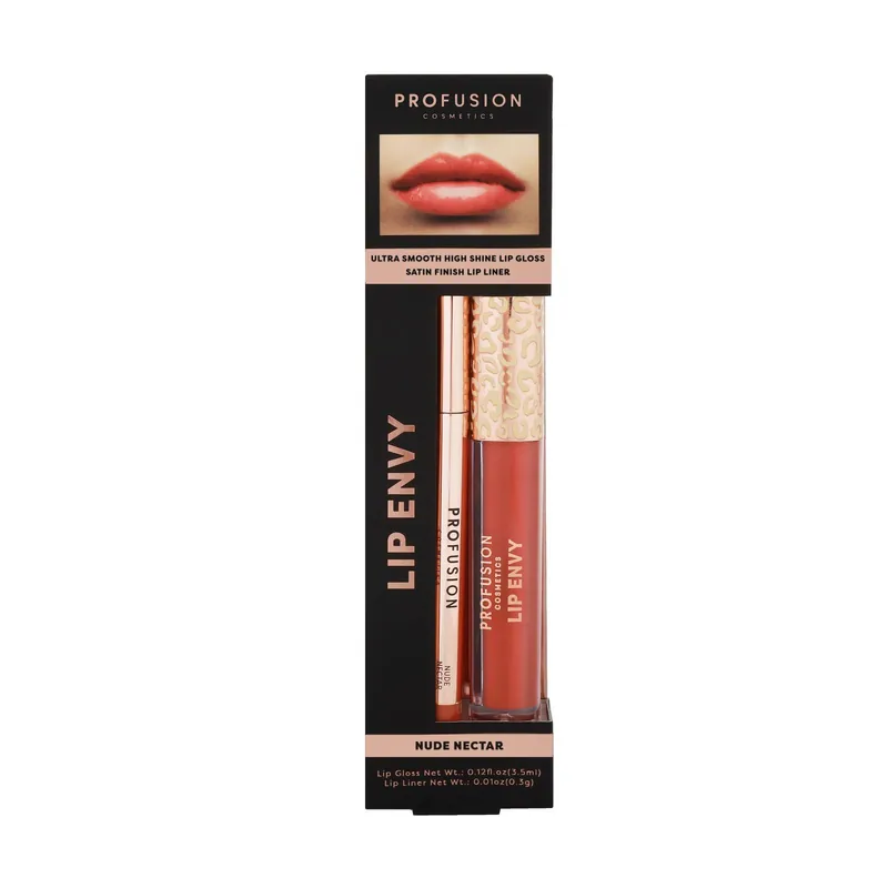 Lip Envy Gloss and Lip Liner Duo Nude Nectar - Profusion Cosmetics