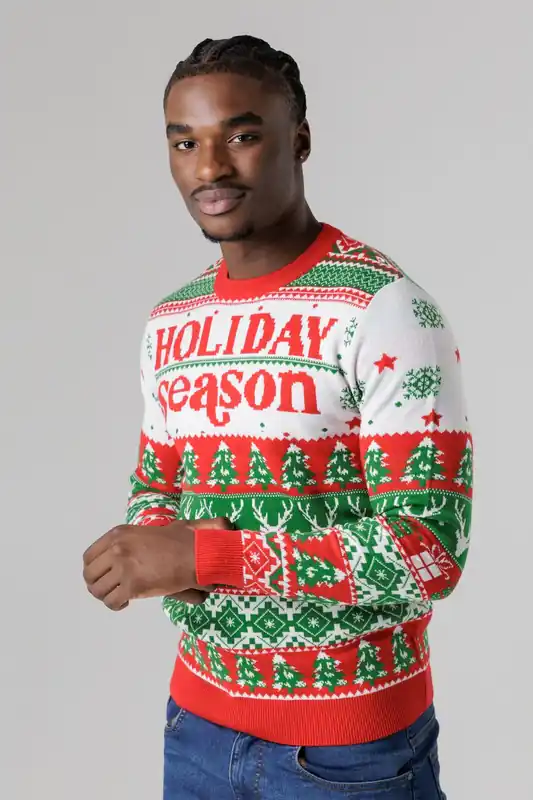 Festive Jacquard Crew Neck Jumper - Tokyo Laundry