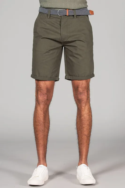 Cotton Belted Chino Shorts - Tokyo Laundry