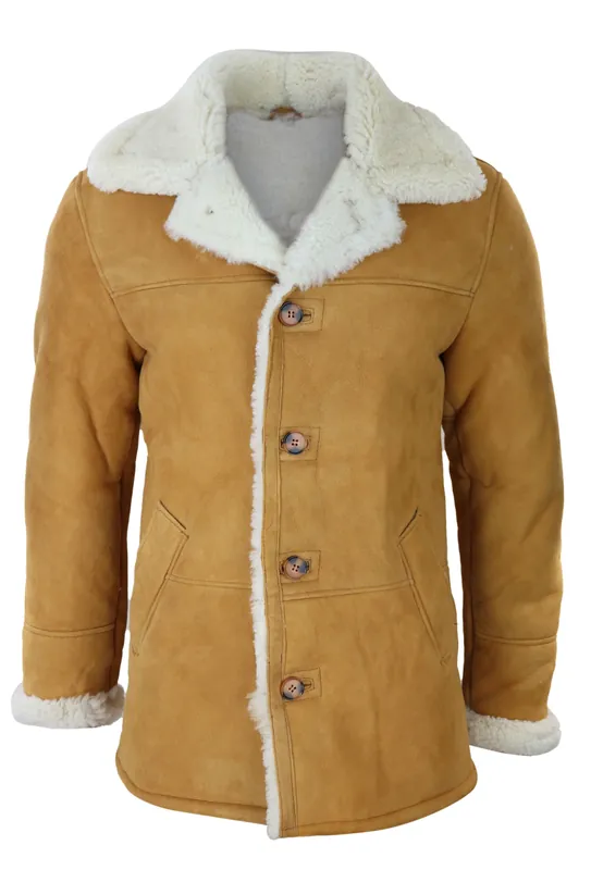 3/4 Sheepskin Coat Jacket - TruClothing