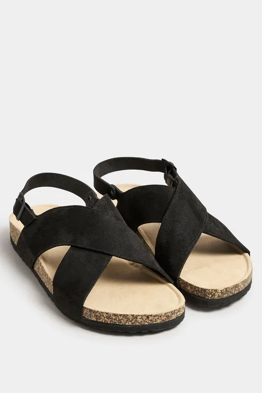 Extra Wide Fit Cross Strap Footbed Sandals - Yours