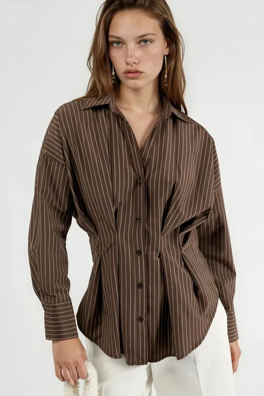 Fitted Striped Shirt - QU Style
