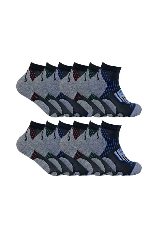 12 Pair Black Low Cut Cycling Socks for Running, Gym & Sport - Sock Snob