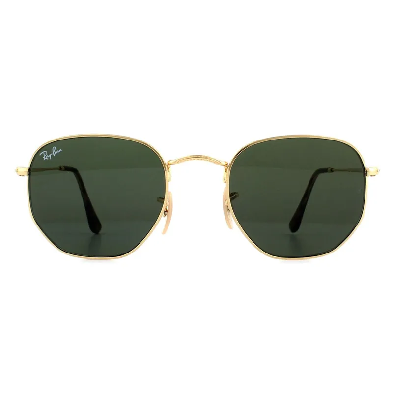 Square Gold Green G-15 Sunglasses