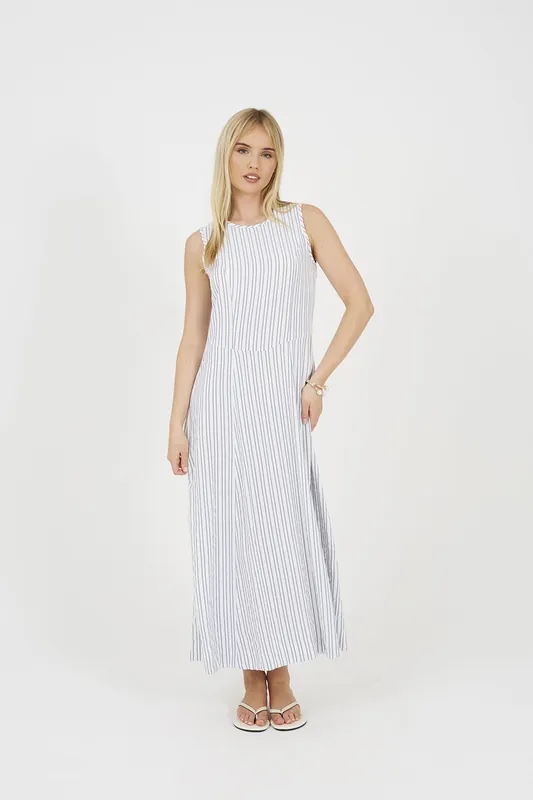 Striped Sleeveless Maxi Dress - Brave Soul