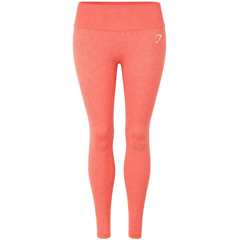 Vital Seamless Orange Marl Leggings - Gymshark