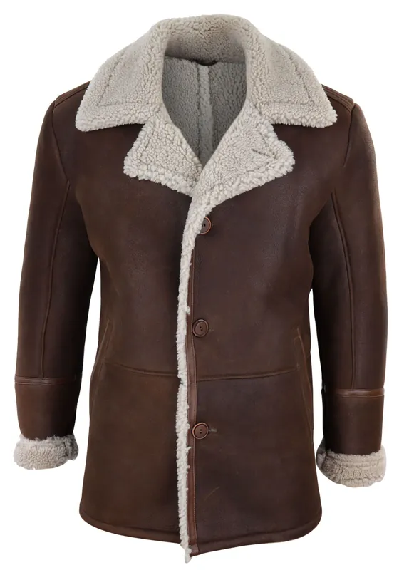 Sheepskin Buttoned Winter Coat - TruClothing