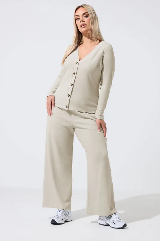 Crinkle Wide Leg Trousers - Yours