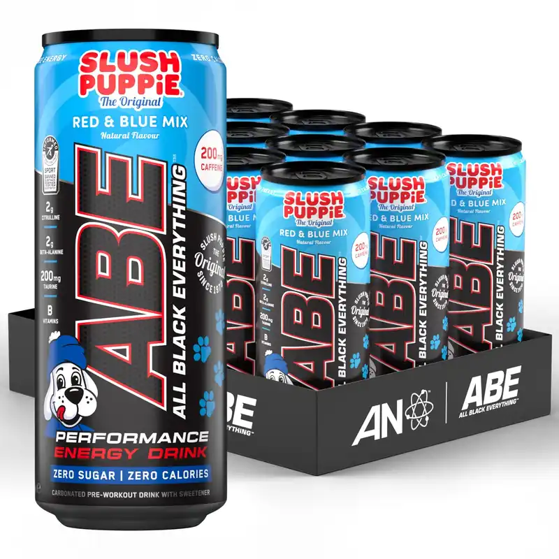 ABE Pre Workout Cans - Slush Puppie Red & Blue - 12 Servings