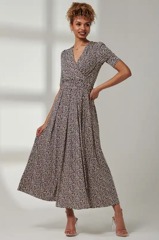 Kenzie Half Sleeve Jersey Maxi Dress - Jolie Moi