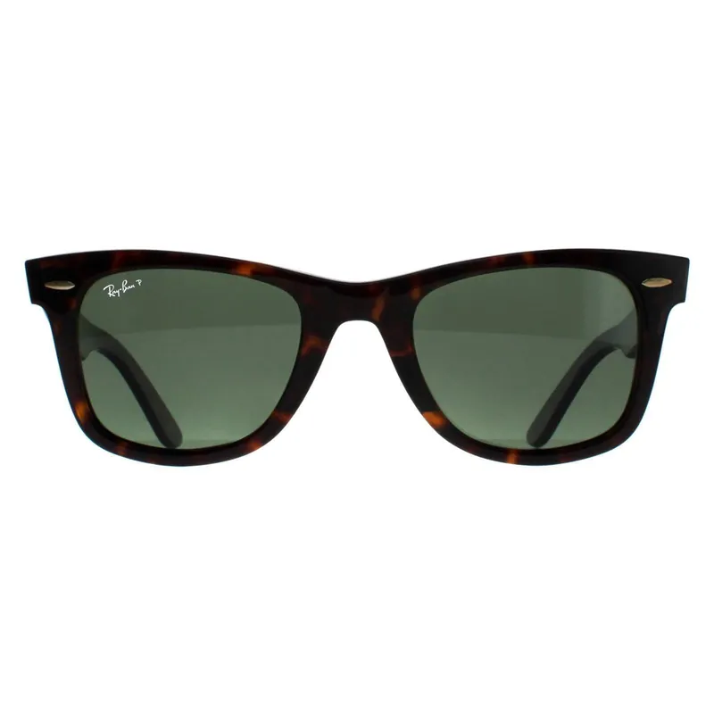 Rectangle Tortoise Green Polarized Sunglasses - Ray-Ban