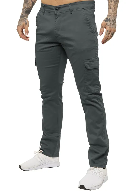 Slim Fit Stretch Cargo Chinos - Enzo