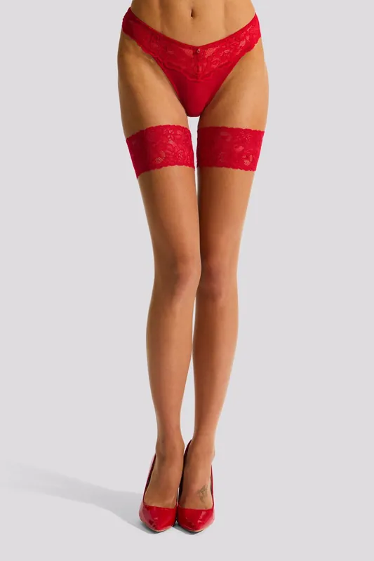Lace Top Hold Ups - Ann Summers