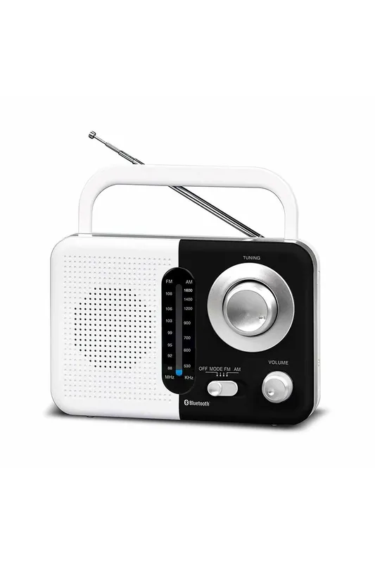 SZ412 AM/FM 'Bluetooth Radio' with USB Port, Black/White - Soundz