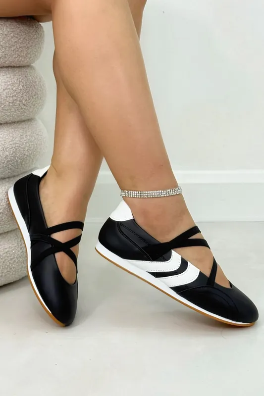 Comfort Mary Jane Asymmetric Strap Trainers - Love Lemonade