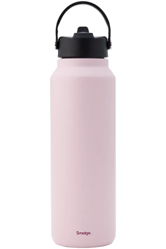 Reusable Stainless Steel Water Bottle 1.2L - Summer Blush