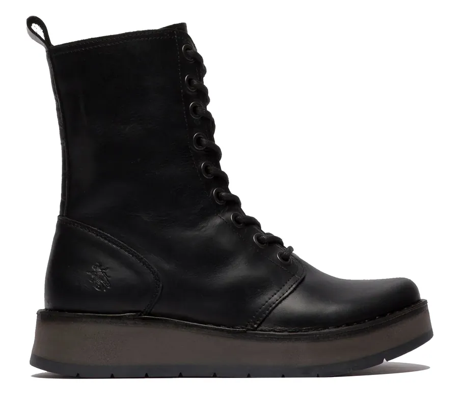 RAMI043 Casual Leather Lace-up Ankle Dress Boots