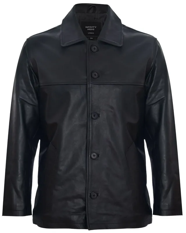 Classic Cowhide Leather Box Jacket - Infinity Leather