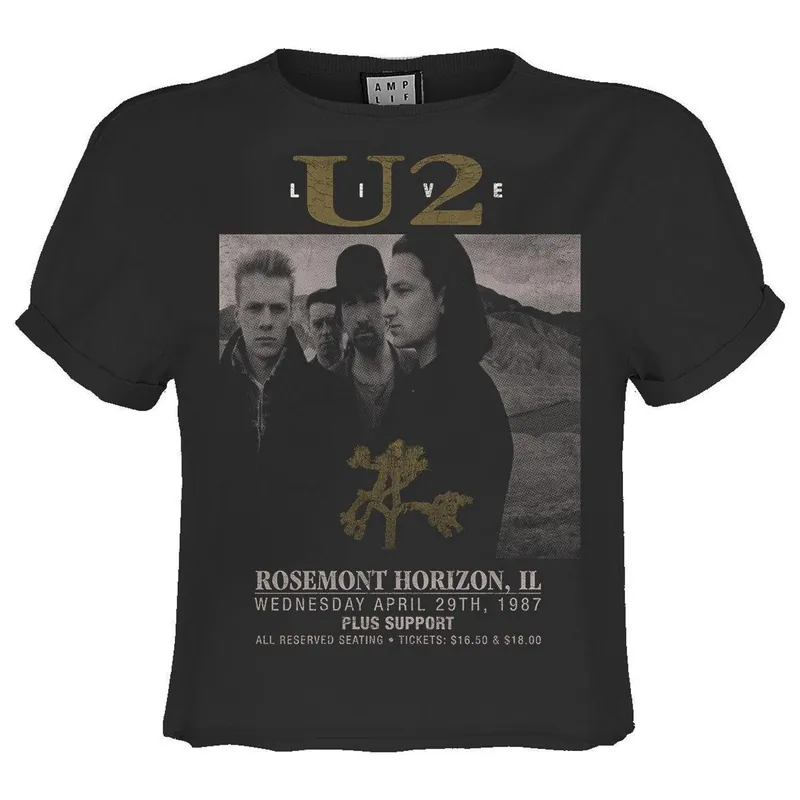 Live U2 Crop Top - Amplified