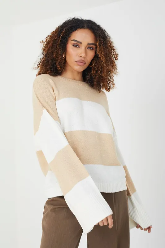 Striped Lightweight Knitted Jumper - Brave Soul
