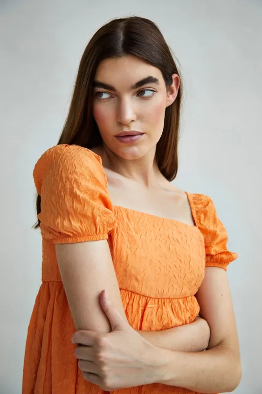 Square Neck A-Line Dress