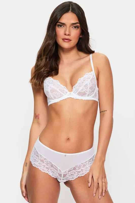 Bridal Sexy Lace Non Padded Plunge Bra - Ann Summers