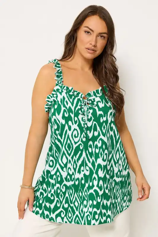 Abstract Frill Vest Top - Yours