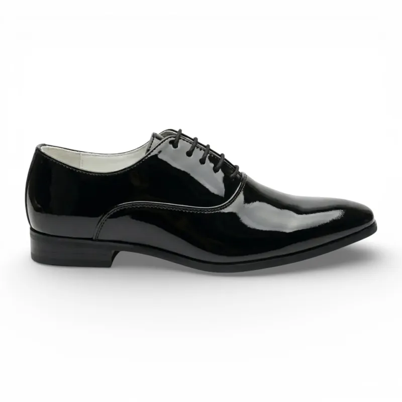 Formal Patent PU Leather Oxford Dress Brogue Shoes - M64340