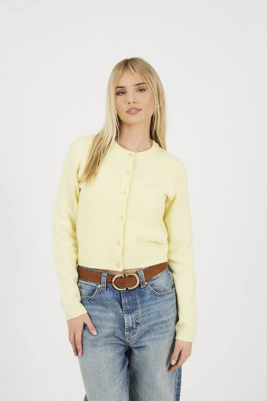 Soft Touch Crew Neck Cardigan - Brave Soul