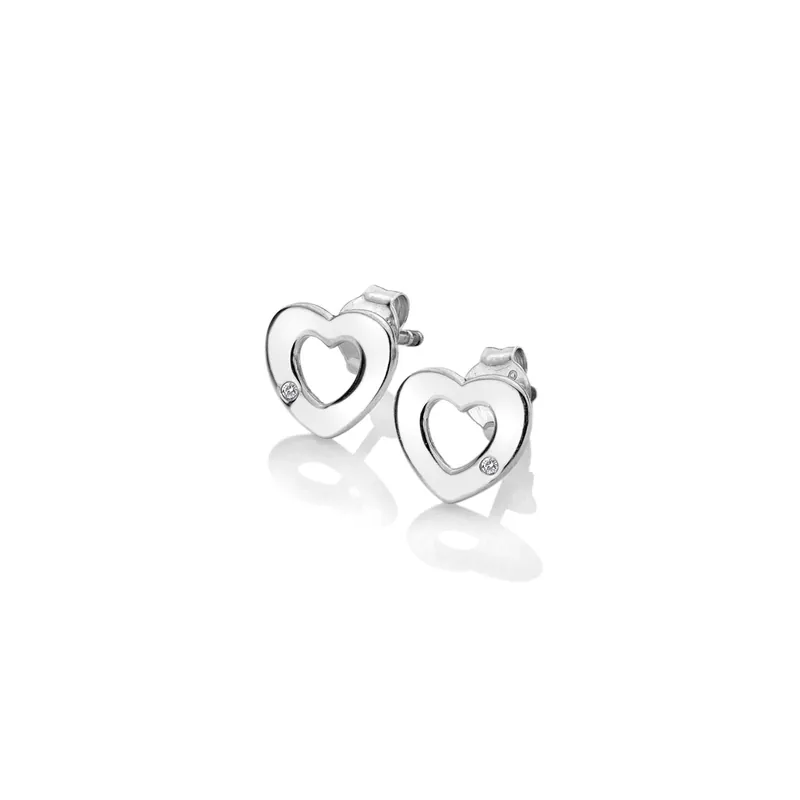Diamond Amulet Heart Earrings - Hot Diamonds