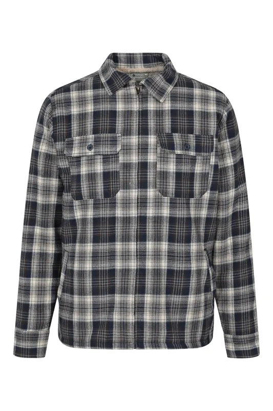 Stream II' Check Print Lightweight Lined Long Sleeve Flannel Shirt - Mountain Warehouse