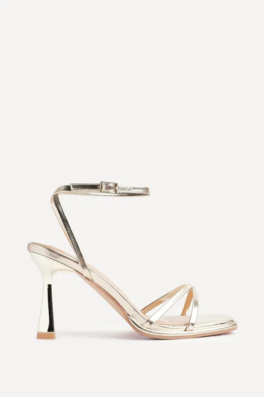 Verve Gold Crossover Stiletto Heel - Linzi