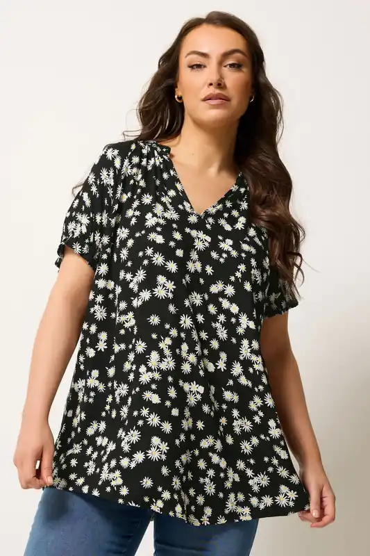 Daisy Notch Neck Blouse - Yours