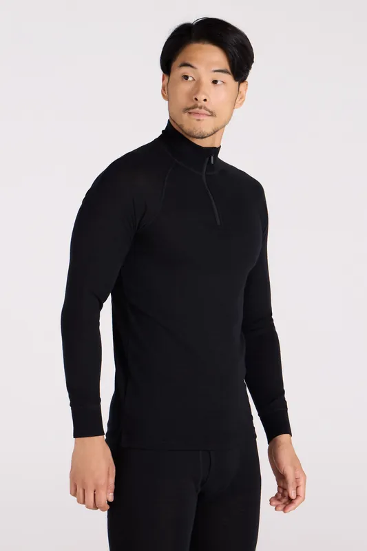Merino Long Sleeve Base Layer Top Stretchy Thermal Tee - Mountain Warehouse