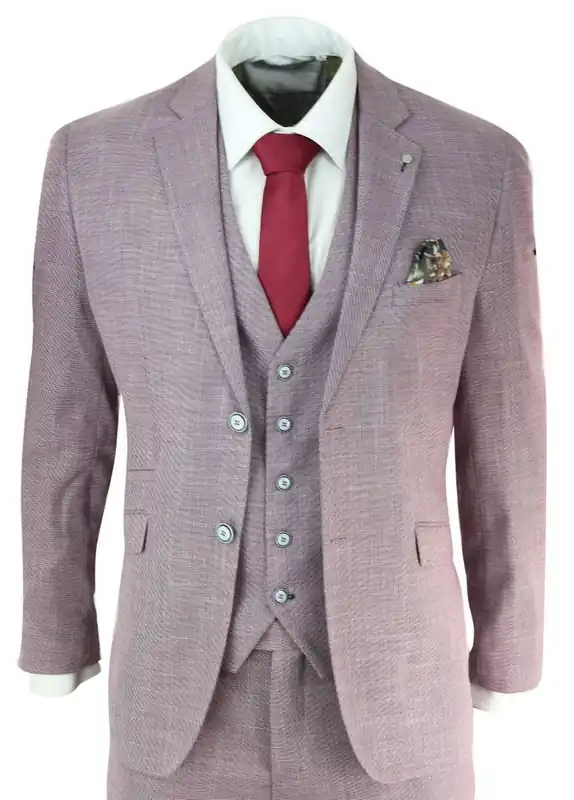 3 Piece Linen Summer Spring Classic Suit - Infinity Leather