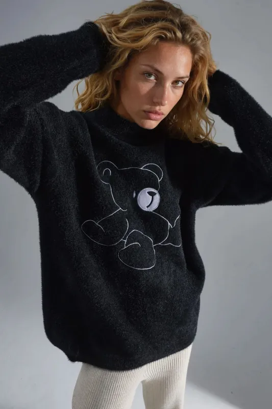 Oversize Teddy Bear Plush Sweater - MyFashion
