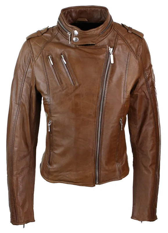 Genuine Leather Biker Jacket Velvet Lining - TruClothing