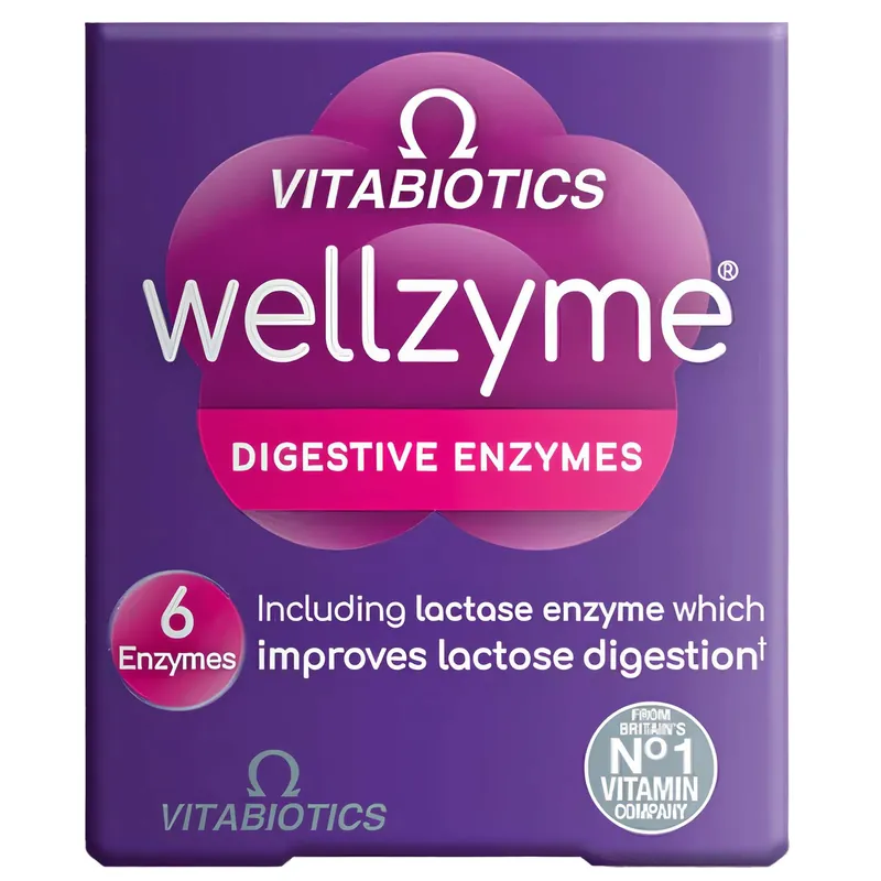 Wellzyme Digestive Enzymes Capsules x 60 - Vitabiotics