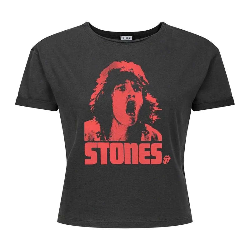 Mick Photo Stones The Rolling Stones Crop Top - Amplified