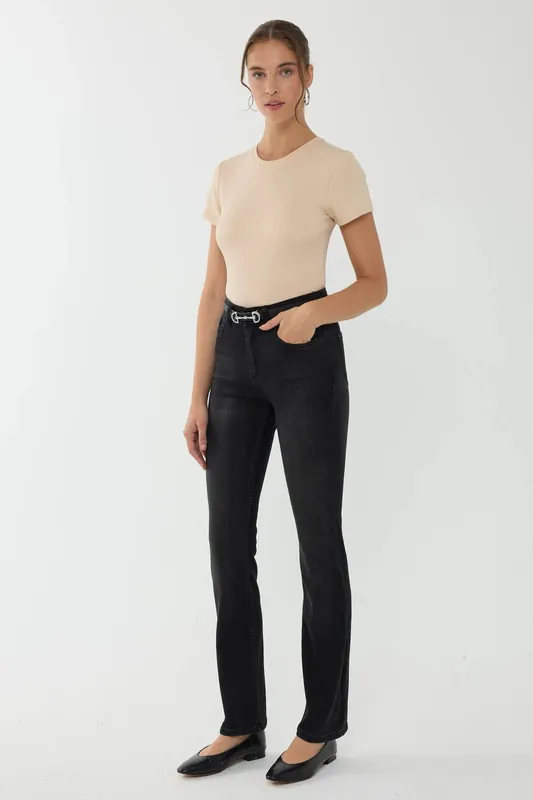 High Waist Slim Fit Jeans - Hiccup
