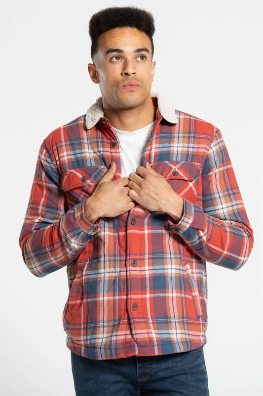Cotton Long Sleeve Padded Check Shirt With Sherpa Lining - Tokyo Laundry