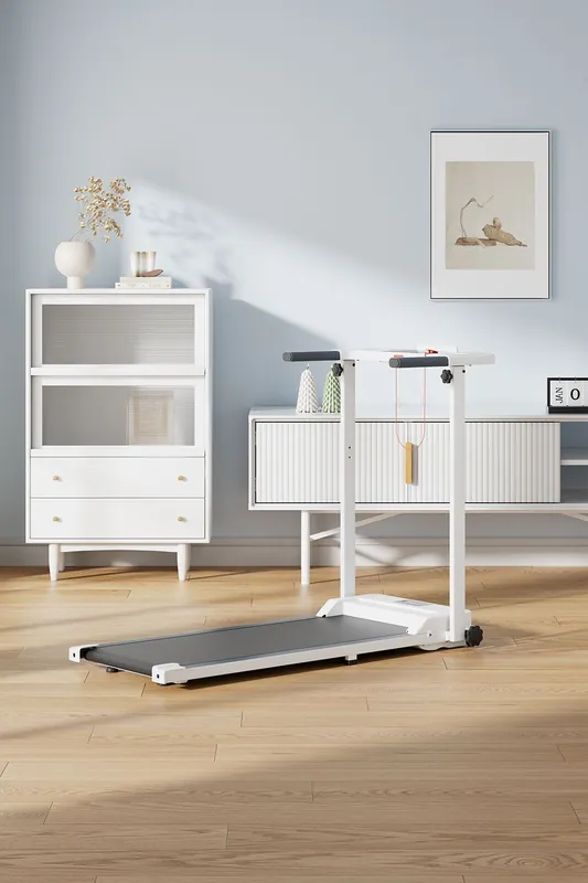 White Folding Indoor Home Gym Treadmill - H&O Direct