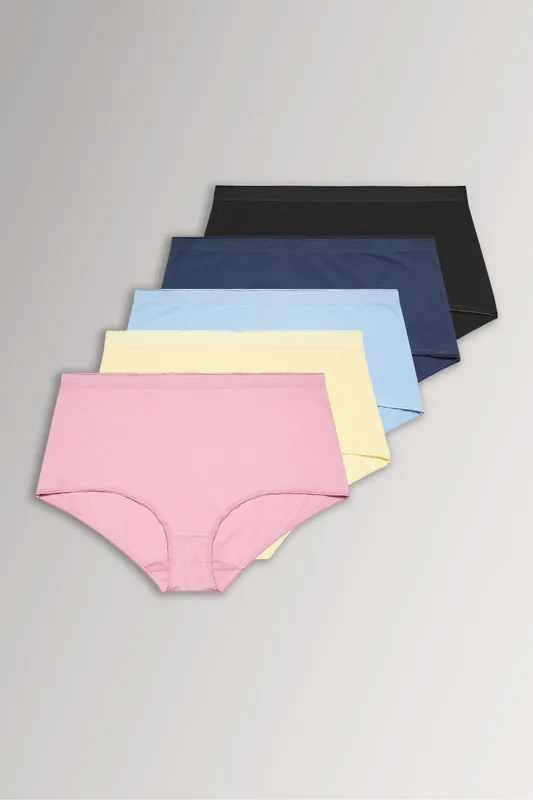 5 Pack High Waisted Full Briefs - Yours