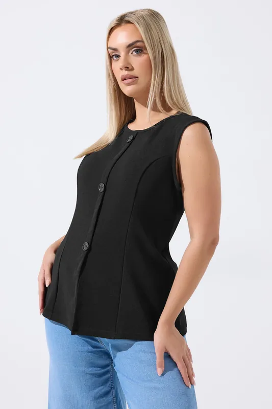 Seam Detail Waistcoat - Yours