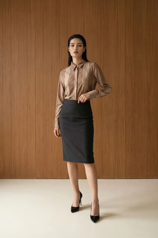 Striped Velvet Weave Button Shirt - MyFashion