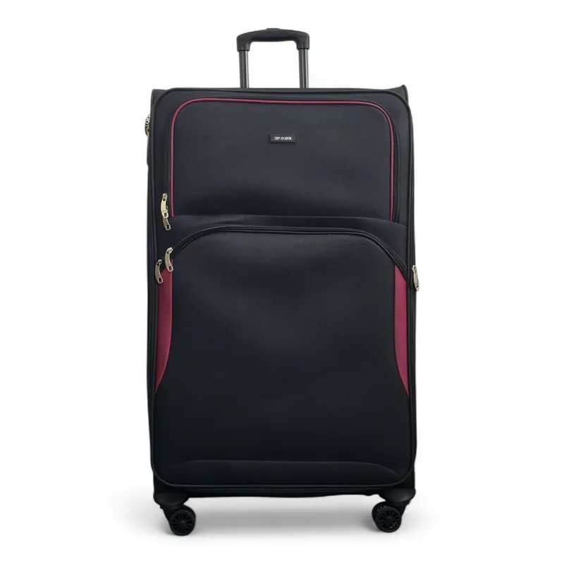 Expandable Soft Extra Large 8 Wheel Lightweight Suitcase Luggage Travel Bags - Infinity Leather