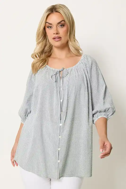 Stripe Tie Detail Top - Yours