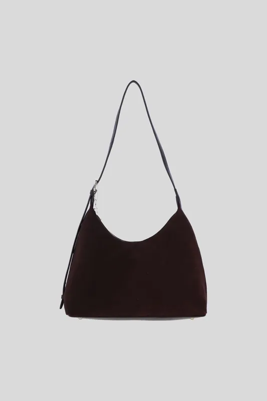 Genuine Leather and Suede Shoulder Bag with Adjustable Strap - Ashwood Leather